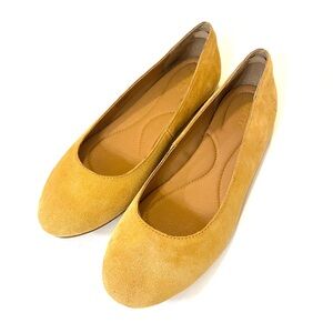 Born Adour Mustard Yellow Suede Flats 2 DIFFERENT SIZES